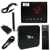 медиа-приставка tx6 allwinner h6 - 4gb/64gb android 9,0 медиаплеер smart tv iptv ott приставка 4k hd  фото