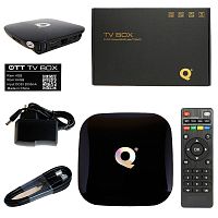 медиа-приставка q plus - 4gb/64gb android 9,0 медиаплеер smart tv iptv ott приставка 4k hd h.265  фото